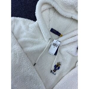 Polo Ralph Lauren Polo Bear Sherpa Hoodie Cream Mens XL NWT